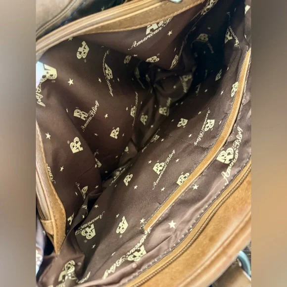 American Bling‎ by Montana West Tan Studded Conceal Carry Tote Bag - Picture 7 of 10